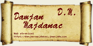 Damjan Majdanac vizit kartica